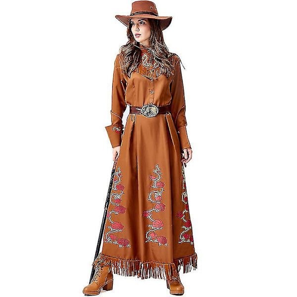 Halloween Kostymer Grand Theft Phantom Western Cowboy Dress Thorny Rose Bandit Train Mann Kvinne Villmark Jeger Kostyme 185cm