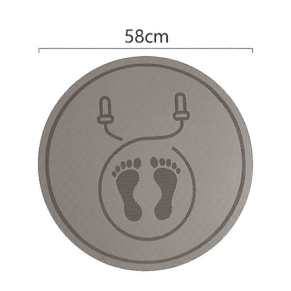 Hoppetau Matte Rund Matte Treningsmatte Slitesterk Sklisikker Langvarig Arbeidsavslapningsmatte VR Matte Treningshoppematte grey