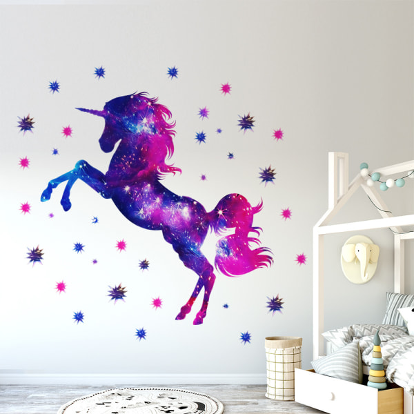 Galaxy Unicorn Väggdekor Barnsovrum Vardagsrumsdekorationer