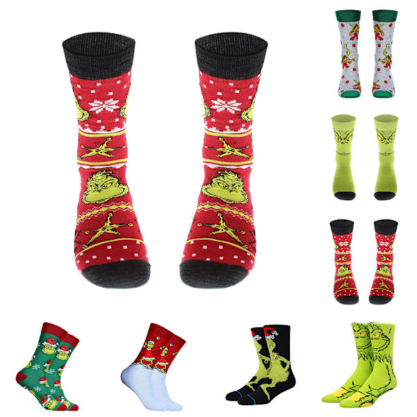 Grinch Julstrumpor Kostym Herr Dam E