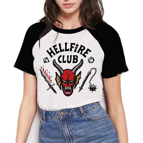 Stranger Things 4 Baseball Shirt Hellfire Club Sommartoppar M