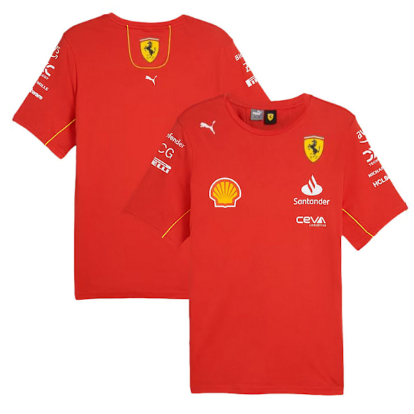 Scuderia Ferrari F1 PUMA Las Vegas LECLERC Amerikansk Fotbollströja Röd Jersey T-shirt för Vuxna 3XL