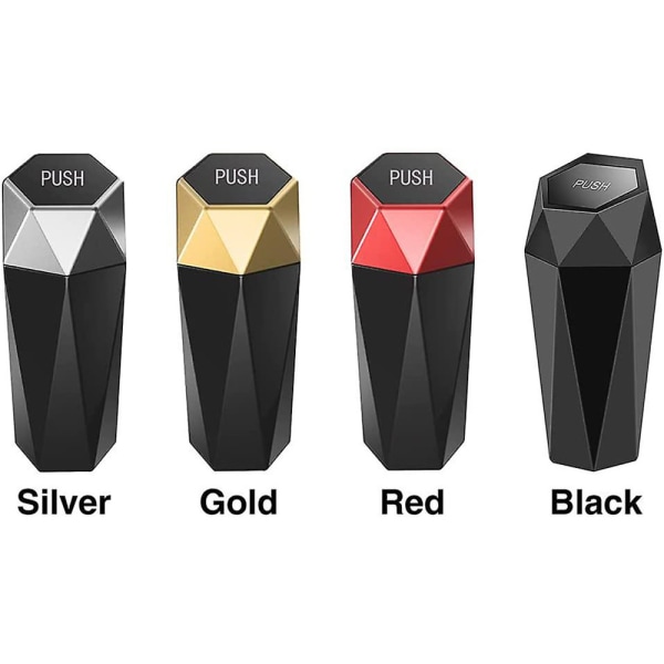 Avfallsbehållare för bilar för bilar med diamantform Black