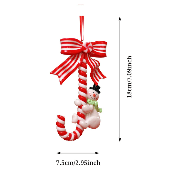 1 st julgodis sockerrör prydnader jultomte snögubbe ren Snowman