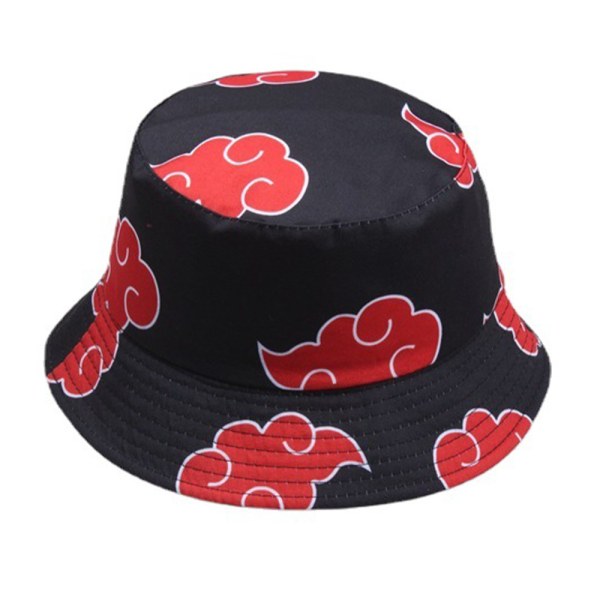 Naruto Akatsuki Red Cloud Bucket Hat Sommar Fisherman Cap Vuxna