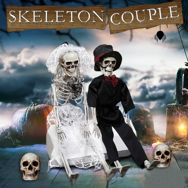 Halloween Party Dress Up Skull Par Skelett Dekor bridegroom