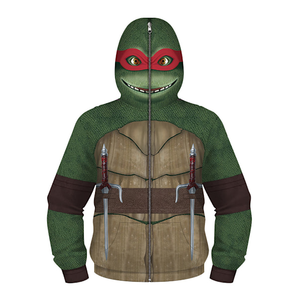 Kids Teenage Mutant Ninja Turtles Jacka Full Zip Hoodie Maskerad Kappa Ytterkläder S