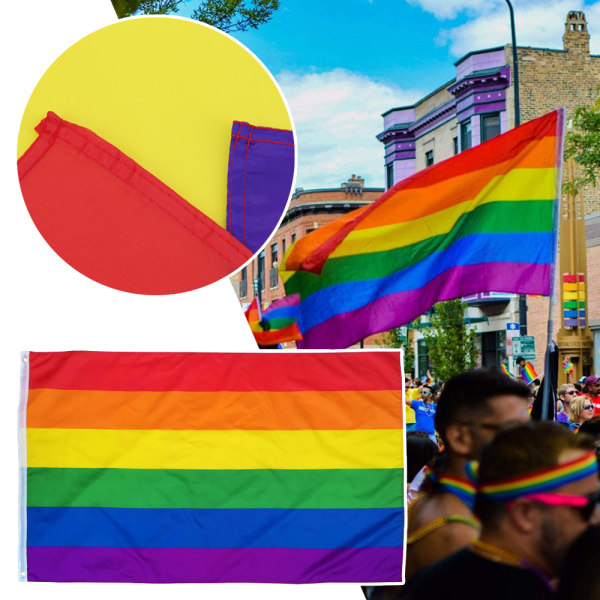 Rainbow Pride-flaggor är färgglada och bleknar