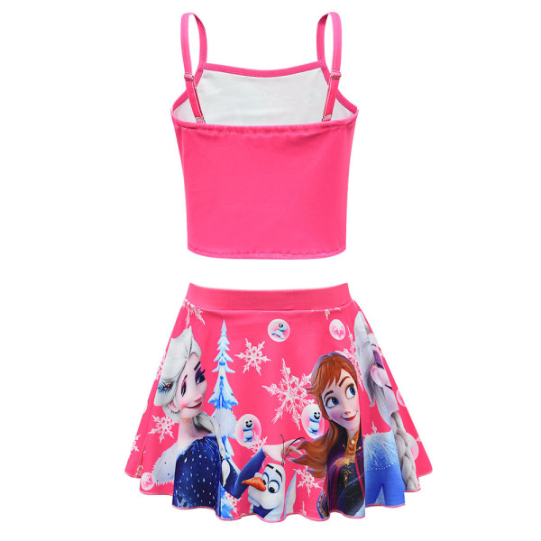 Frozen Swim Kjol Bikiniklänning Set Baddräkt Badkläder Barn Tjej pink 6-7 Years = EU 116-122