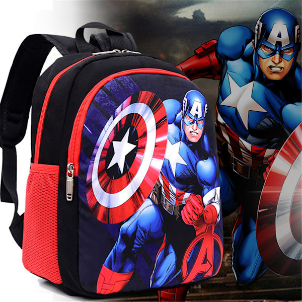 Spiderman Iron Man Ryggsäck Rollspel Skolväska Resväska Lätt och Hållbar Lämplig för Flickor och Pojkar D