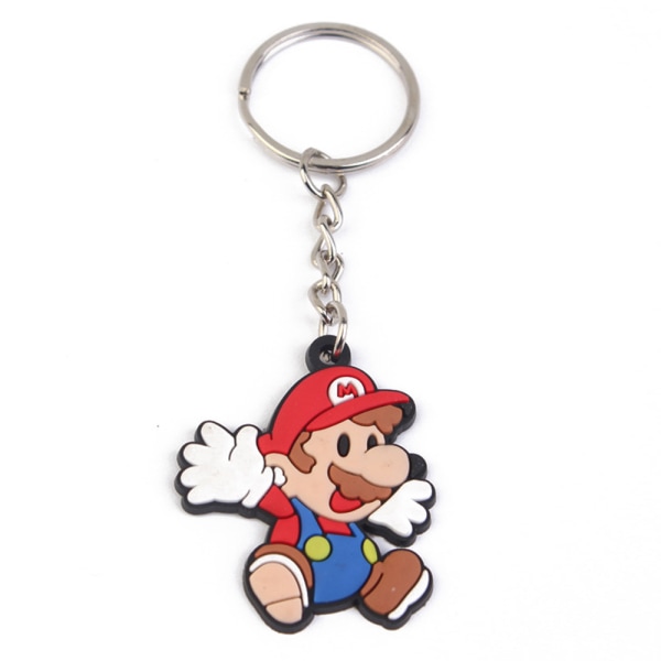 19 ST Super Mario Cartoon Nyckelringar Festtillbehör Nyckelringar Barngåva