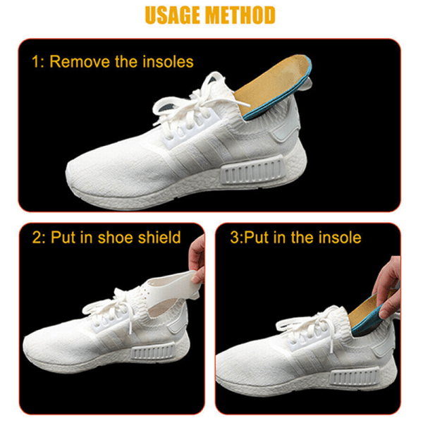 1 par Sneaker Shoes Shield Protector för Sneaker Anti Wrinkle white 40-46