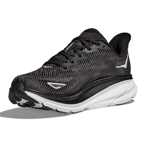 Hokas CLIFTON 9 Herrskor Mesh Lågskor Löparskor Black White 40.5