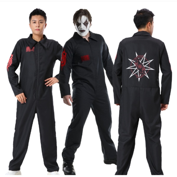 Slipknot Cosplay Kostym Lös Jumpsuit Halloween Bodysuit för Män S