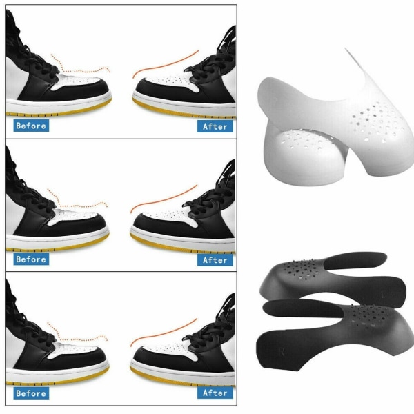 1 par Sneaker Shoes Shield Protector för Sneaker Anti Wrinkle white 40-46