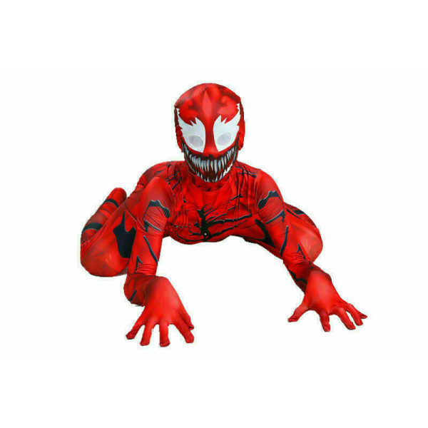 The Amazing Spider-Man Carnage Cosplay Costume Kids Boy Jumpsuit Carnage 6-7Years = EU116-122