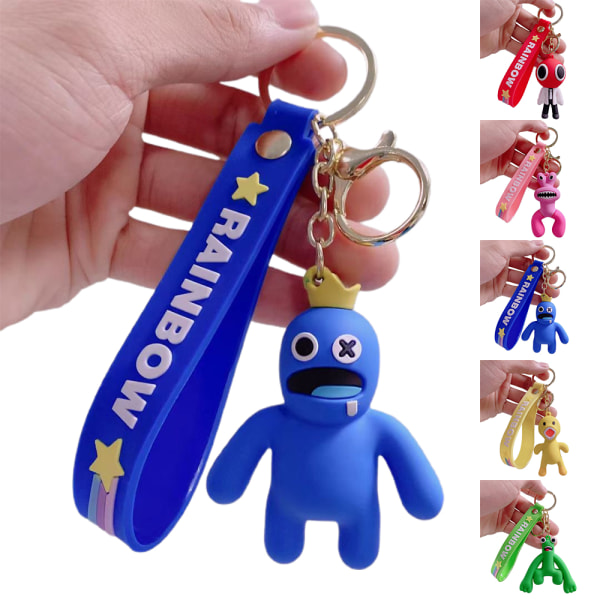Roblox Rainbow Friends Duck Keychain Bag Pendant Kid blue