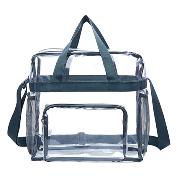 Transparent tygväska med stor kapacitet med avtagbar rem för Traval Sports School Gray