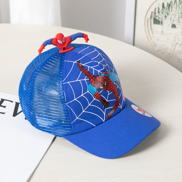 Barn Pojke Flicka Spiderman Baseball Cap Sommar Peaked Hat 3D Blue