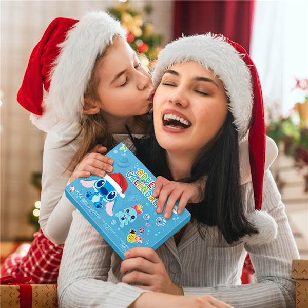 Julgåva Xmas Blind Box Barnens Sticka Armband Kit Advent Bärbar 24 Rutor Diy