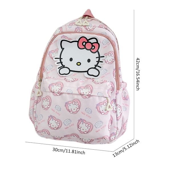 Sanrio Kuromi Cinnamoroll Barnryggsäck Skolväska Resväska Student Ryggsäck Katie Cat