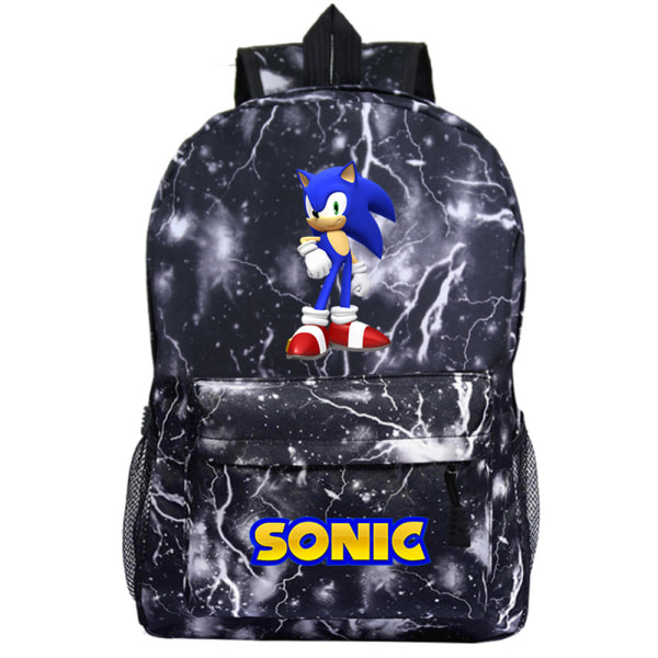 Sonic ryggsäck för barn tecknad stor skolväska B