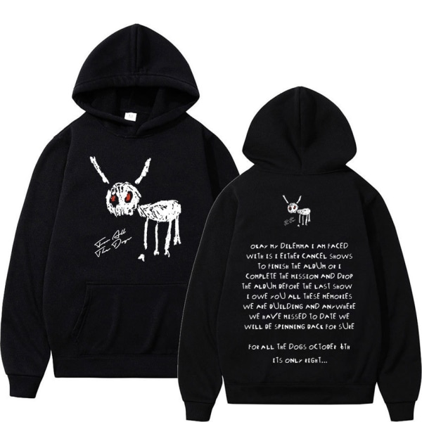 Drake For All The Dogs Tryckt Hoodie Män Kvinnor Hooded Sweatshirts Pullover Toppar L
