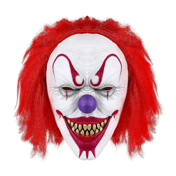 Skräck Clown Latex Full Mask Halloween Maskeraddräkt Vuxna Fest Cosplay Halloween Mask