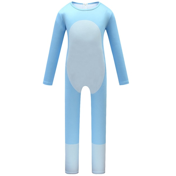 Kids Blueys Cosplay Kostym Set Jumpsuit Mask Handskar Festkläder Gåvor Blue 120cm