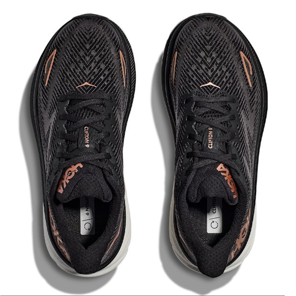 Hokas CLIFTON 9 Herrskor Mesh Lågskor Löparskor Black + Yellow 40.5