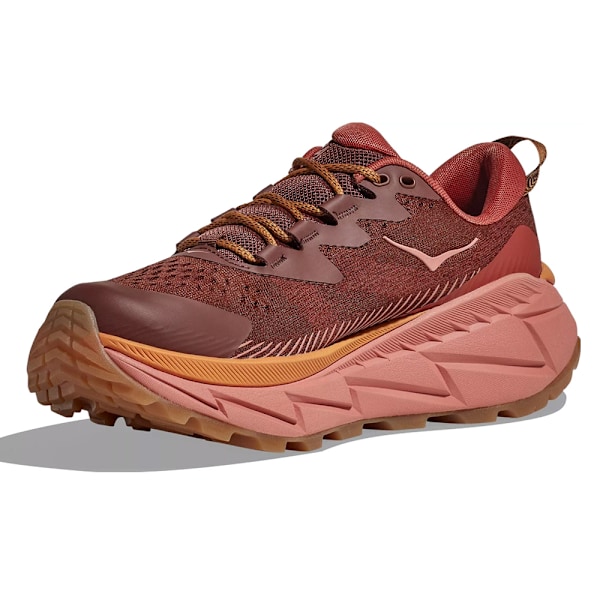 HOKA ONE ONE Skyline Float X Herrskor Låg-Topp Vägspringande Träningsskor Stretch-Stickade Vandringsskor Brown Red 40.5