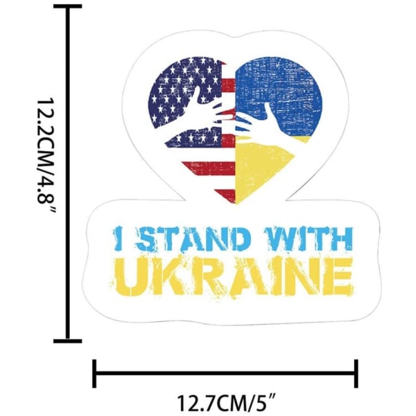 Ukrainska Ukraina klistermärken Laptop Skateboard Bil Bagage Dekal Heart Shape