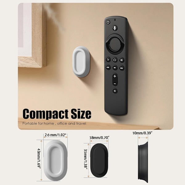 4 st Magnetisk Fjärrkontrollhållare Innovativ Silikon Vägg Fjärrkontrollhållare Självhäftande TV Fjärrkontrollhållare Ingen Borrning för Hemmakontor Fläkt White