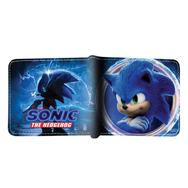 Sonic The Hedgehog Bi-Fold Plånbok Kreditkort Case Hållare Plånbok D