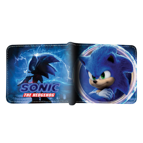 Sonic The Hedgehog Bi-Fold Plånbok Kreditkortsfodral Hållare Plånbok D