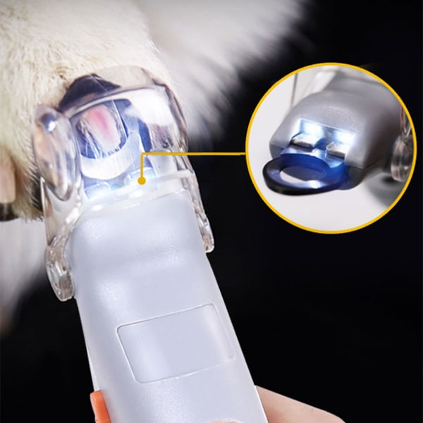 Upplyst djurvårdsverktyg Nagelklippare med LED-ljus Husdjur användbart