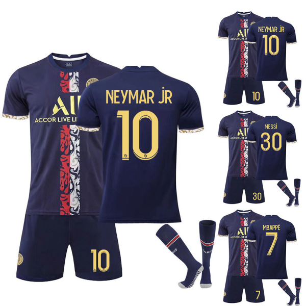 Neymar jr nr 10 Mbappe nr 7 tröja Fotboll Fotboll Sportkläder #10 6-7Y