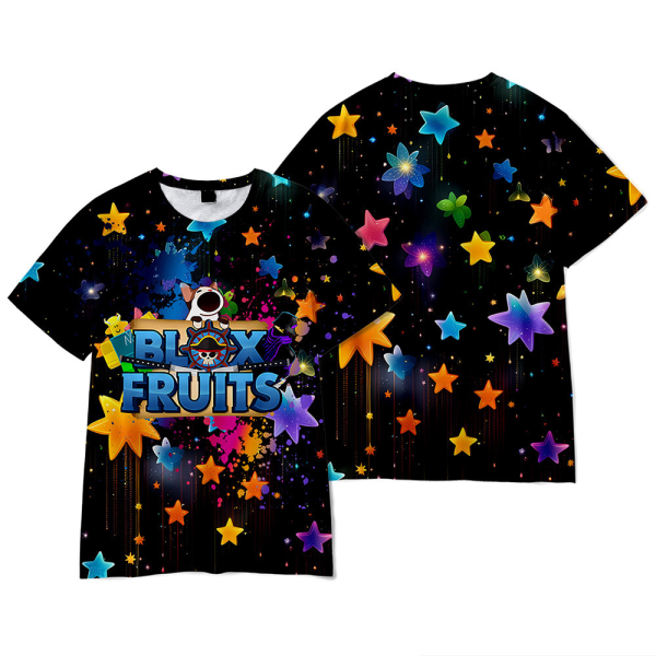 Blox Fruits Grafiskt print Barn Pojkar Flickor Kortärmad T-shirt Top Tee Shirt B 7-8 Years