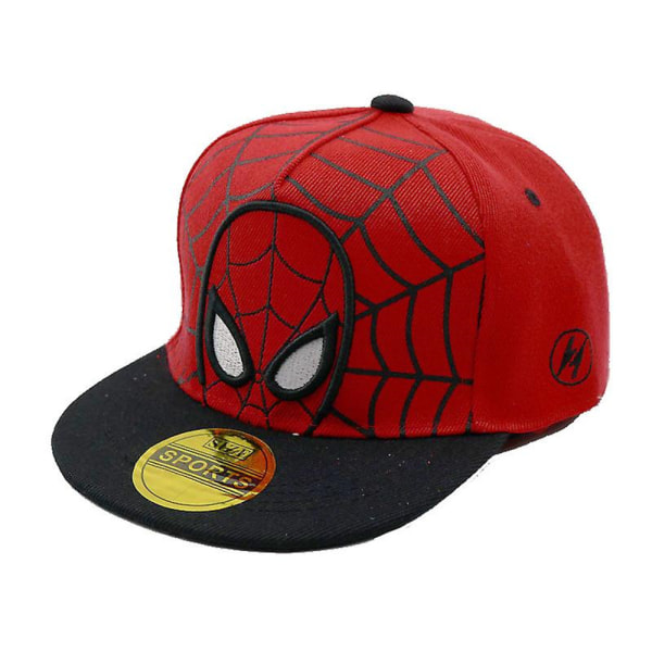 Barn Pojke Flicka Spiderman Baseball Cap Sommar Peaked Hat Cartoon Black Red