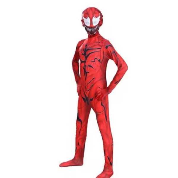 The Amazing Spider-Man Carnage Cosplay Costume Kids Boy Jumpsuit Carnage 6-7Years = EU116-122