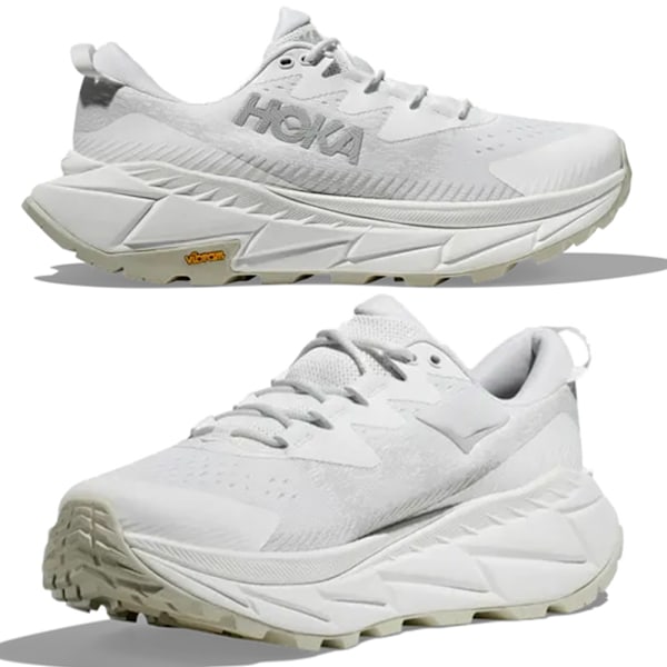 HOKA ONE ONE Skyline Float X Herrskor Låg-Topp Vägspringande Träningsskor Stretch-Stickade Vandringsskor White 43