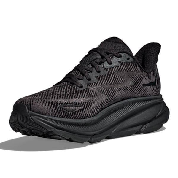 Hokas CLIFTON 9 Herrskor Mesh Lågskor Löparskor Full Black 42