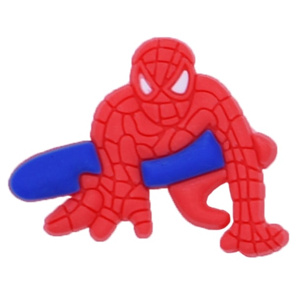 20st Spiderman Batman Croc Berlocker Tillbehör för Träskor Sandaler Armband Armband Dekor