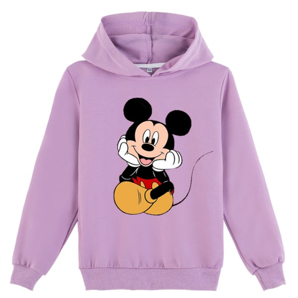 Mode Mickey Hoodies Barn 3d- printed Sweatshirt Långärmad purple 160cm