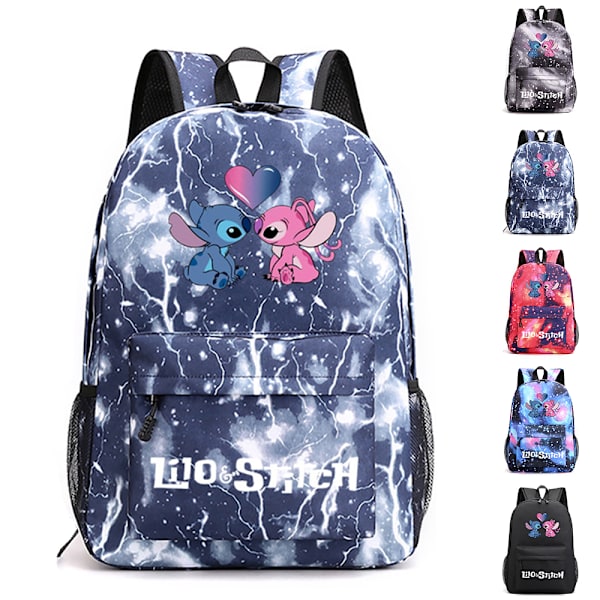 Stitch Student Ryggsäck Skolväska Rucksack Karaktärsväska C