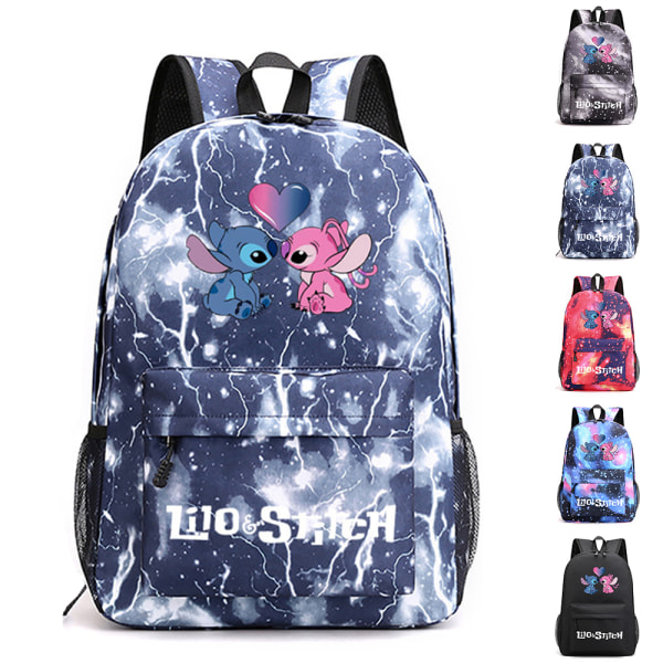 Stitch Student Ryggsäck Skolväska Rucksack Karaktärsväska D