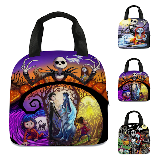 The Nightmare Before Christmas Isolerad Lunch Bag Kvinnor Män Återanvändbara Lunch Tote Väskor C