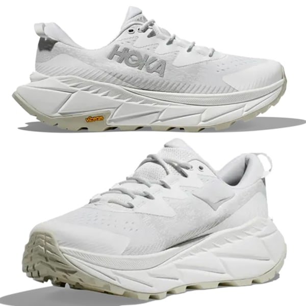 HOKA ONE ONE Skyline Float X Damskor Låg-Topp Vägspringande Träningsskor Stretch-Stickade Vandringsskor White 38