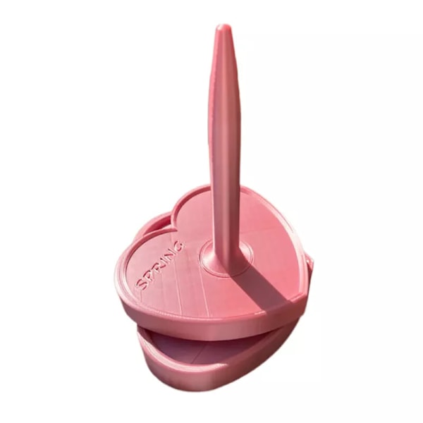 3D-printad hjärtformad stjärnformad garnhållare roterbar garnsnurra Pink