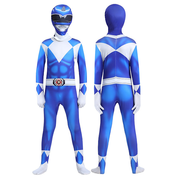 Pojkkostym för superhjälte-cosplay, skolfest, flickklänning, utklädningskläder Blue 110cm